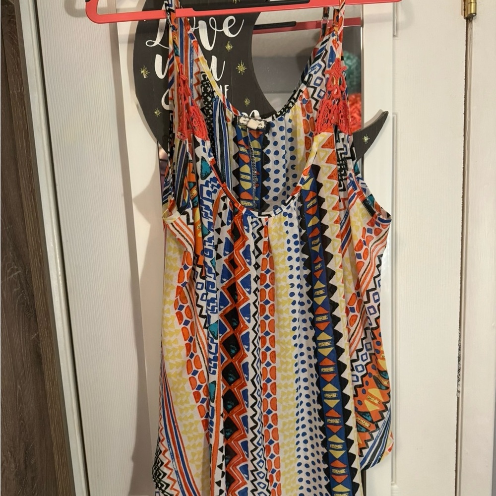 Colorful Geometric Print tank